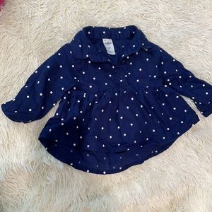 Blue with polka dot Top